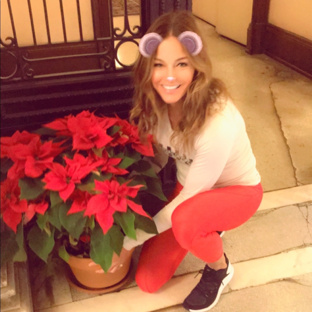 Red leggings